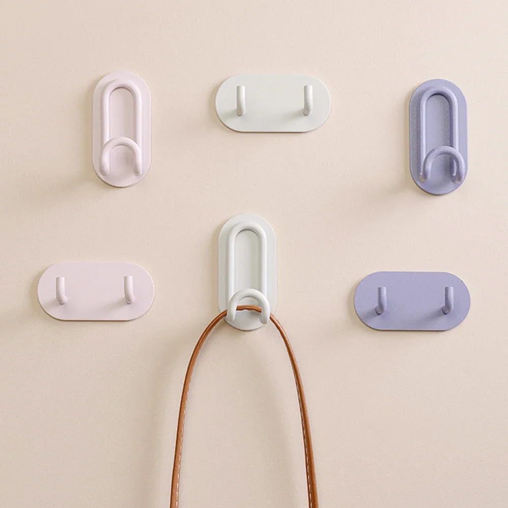 

Punch-free Metal Hook Strong Viscose Adhesive Hook Load-bearing Door Back Wall Bathroom Kitchen Key Seamless Nail Clothes Hanger