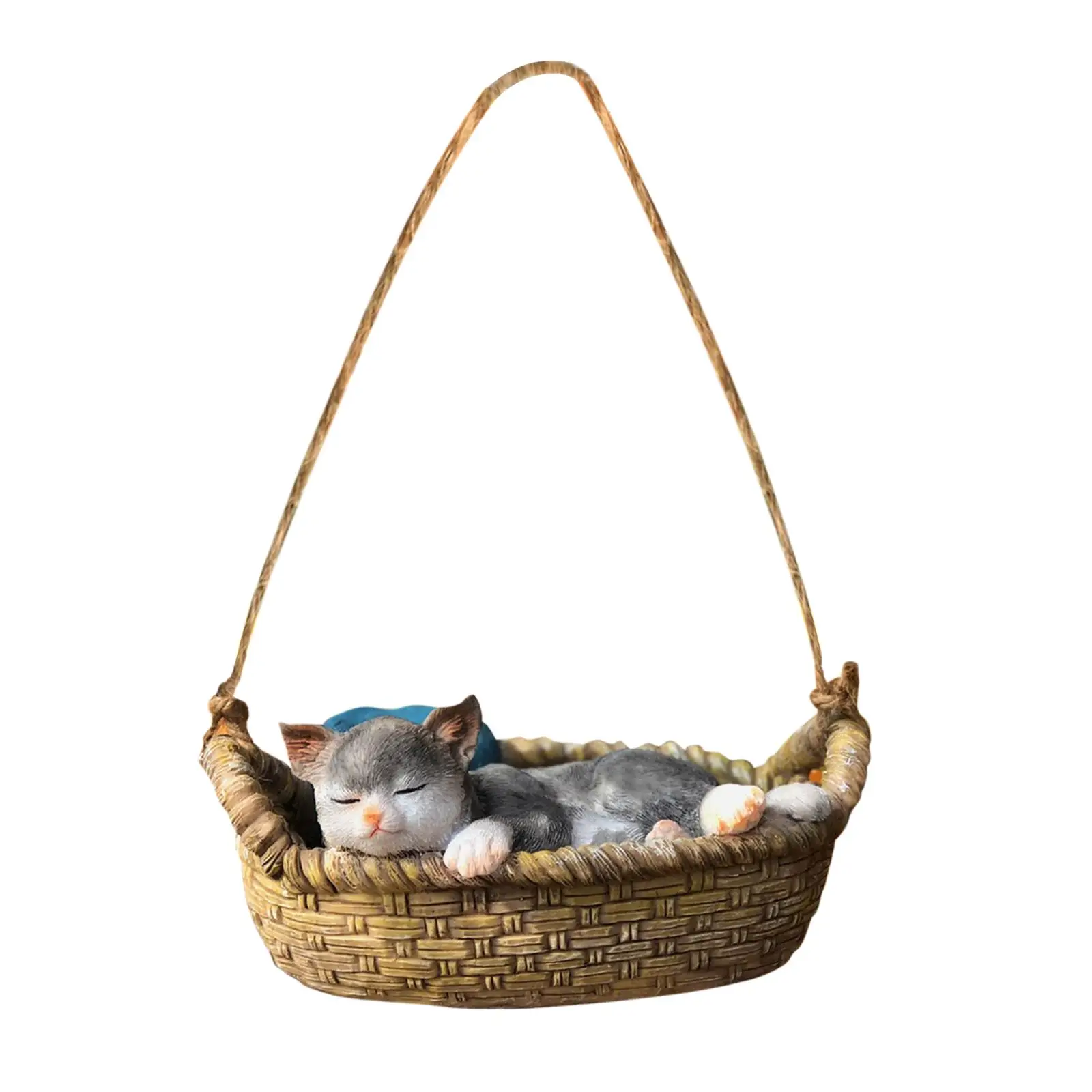 

Cat Sculpture Hanging Cats Garden Swing Statue for Backyard Housewarming Gift