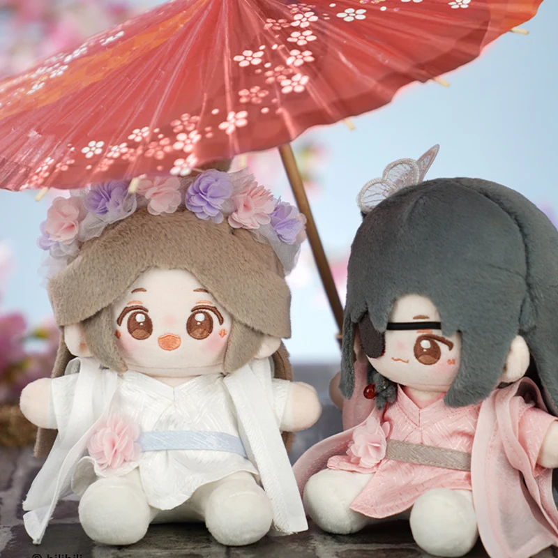 

Minidoll Heavenly Official Blessing Hua Cheng Xie Lian Animation Embroidered Flowers 15cm Sitting Doll Decoration Plush Doll