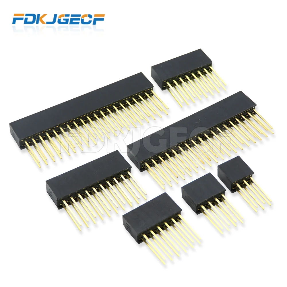 10PCS 2.54mm Double Row Female Long Pin 11mm Breakaway PCB Board Pin