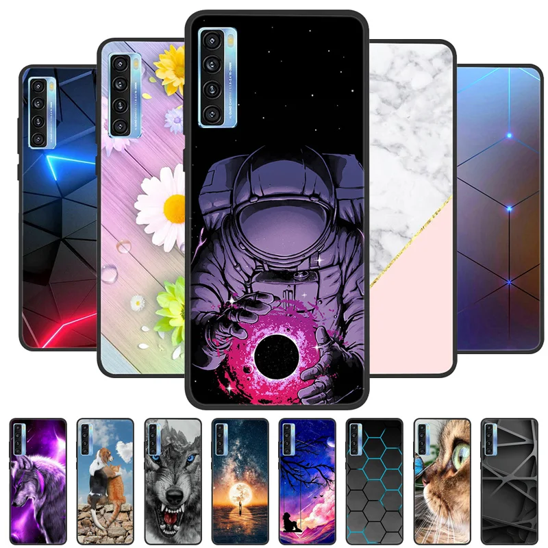 Custodia Trasparente Morbida Per TCL 20L Plus (6.67 Pollici) - Silicone TPU Anti Ingiallimento, CX26
