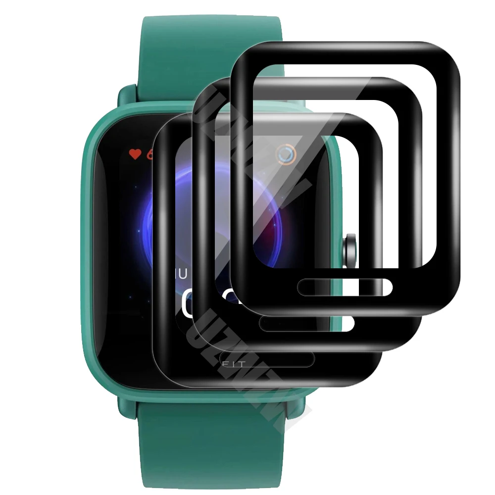 

(3 шт.) Защитная пленка для смарт-часов Amazfit Bip 3 Pro 3 / Bip U Pro U / Bip S/Bip, мягкая защитная пленка (не стекло)