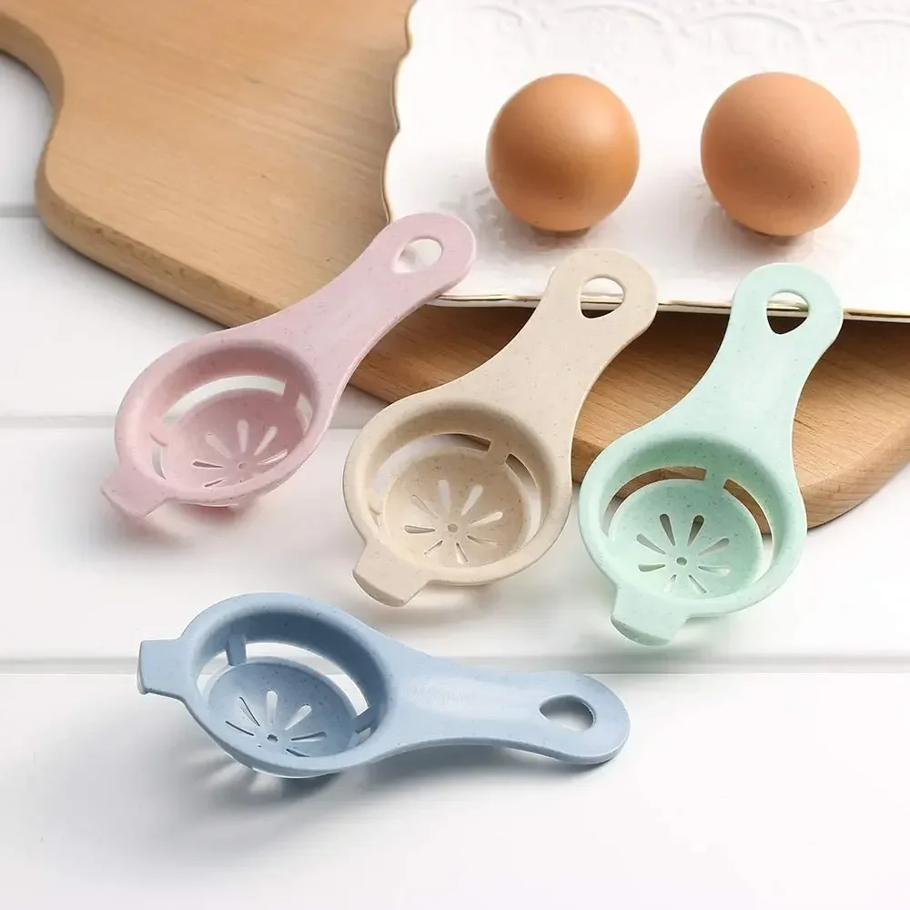 Egg Separator Egg Yolk Sieving Separates Eggs Wheat Straw Plastic Kitchen Tools
