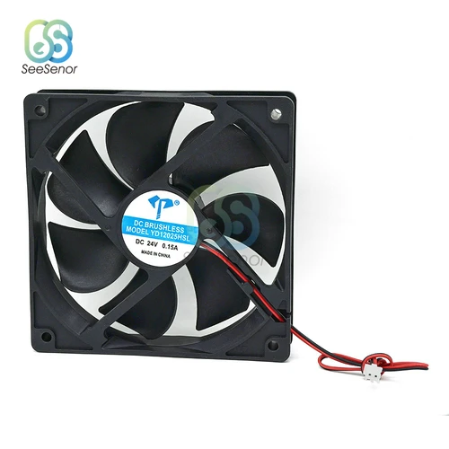 DC 브러시리스 12025 팬, PC 컴퓨터 케이스 쿨러, 120mm, 12cm, 5V, 12V, 24V, 120mm * 120mm * 25mm 팬, 120x120x25mm, 2 핀 3