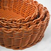 Oval plastic imitation rattan storage basket snack bakery snack basket party centerpiece home dining table kitchen supplies 2