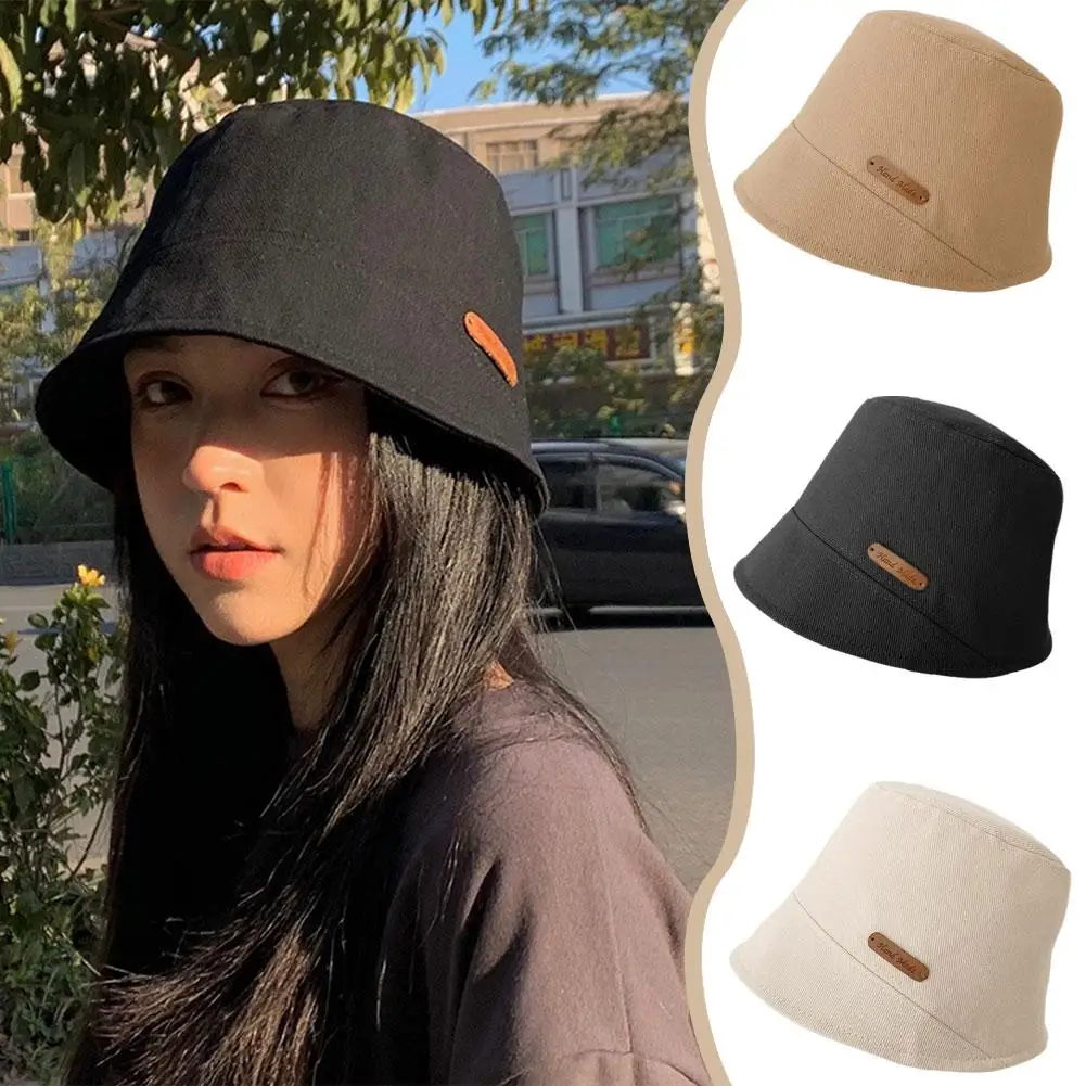 

Foldable Fisherman Hat Summer Outdoor UV Protect Sun Fashion Bucket Hat Cap Girl Outdoor Tour Color Solid U2N4