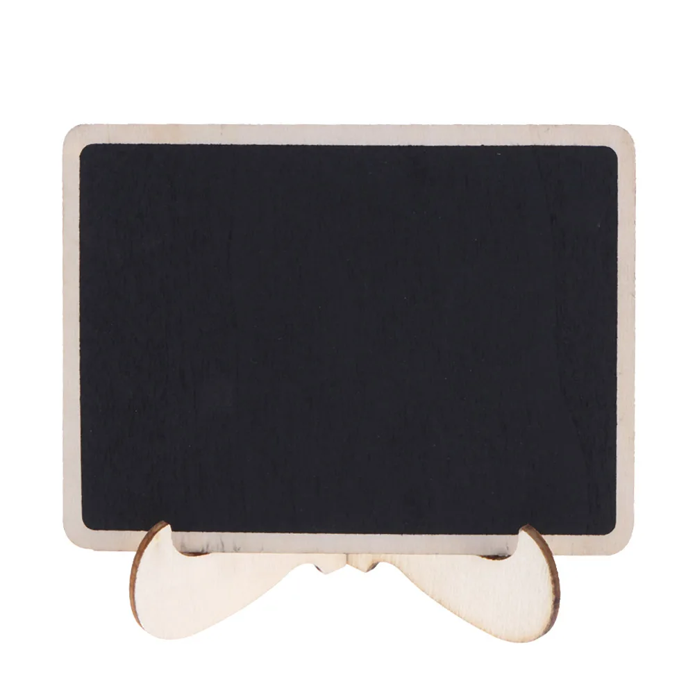 Mini Wooden Chalkboard Portable Stand Message Boards Decorative Tabletop Multi-function Durable Creative for Wedding Party