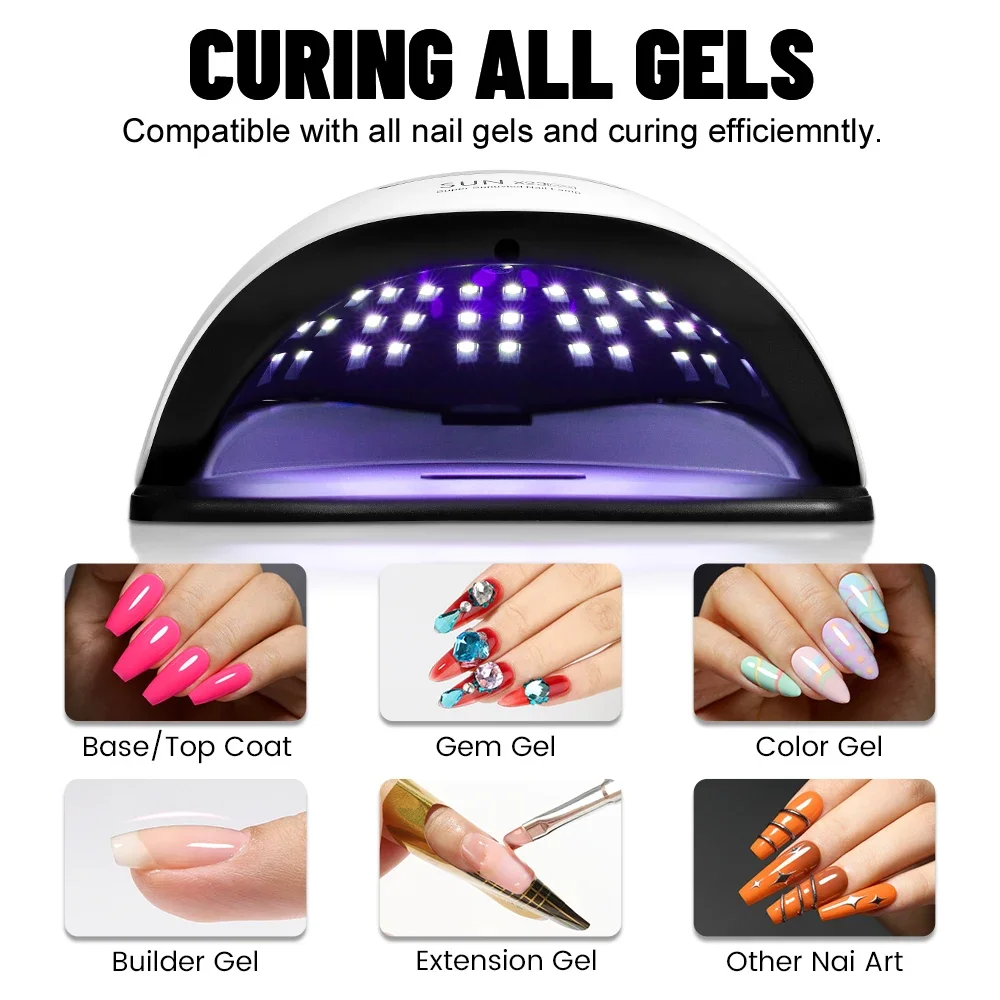 Big Power 380W UV Gel Nail Dryer LED Light for Gel Polish With 4 Timers Professional Nail Art Accessories Curing Gel Toe Nails 4
