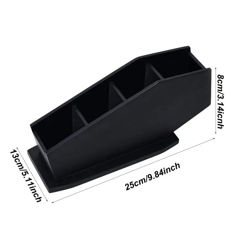 Makeup Brush Holder Gothic Wooden Coffin Makeup Holder Practical Cosmetic Storage Spooky Compartment Pen Holder For Pencil &