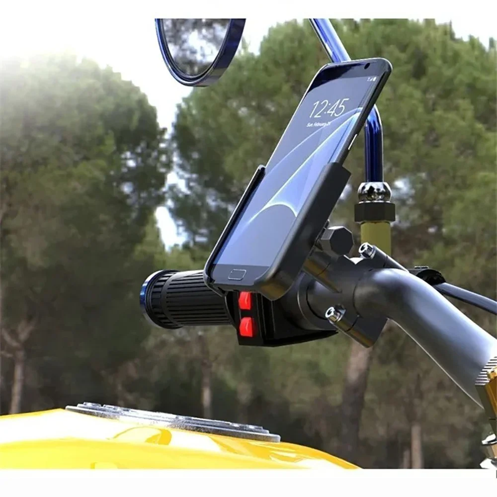 Supporto per Telefono da Moto e Bicicletta Rotazione a 360° in Lega di Alluminio - immagine 5