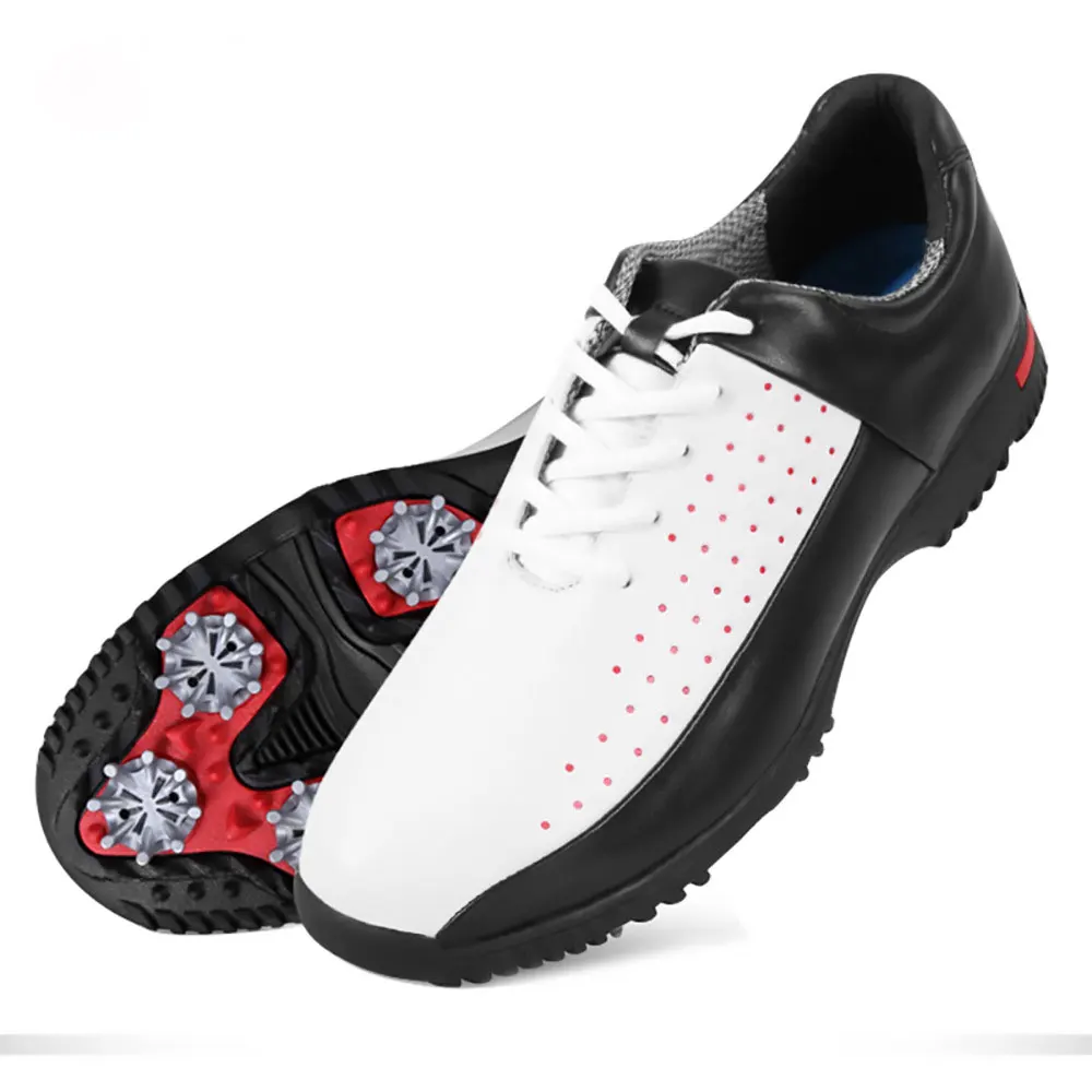 PGM Golf Shoes Men Sneakers Activity Staples Anti slip Sole Ultra Fiber Leather Waterproof Golf Shoes Men's Casual Sports