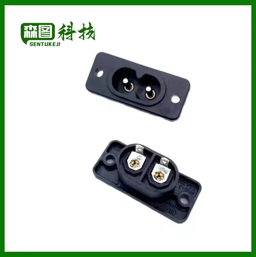 

New Hot Selling AC250V 2.5A 5pcs 2Pin IEC 320 C8 Screw Mount Inlet Plug Socket
