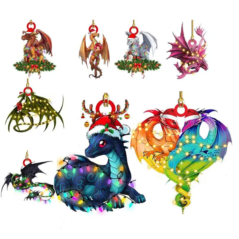 

acrylic flat flying dragon ornaments Dragon Character Dashboard Ornaments Portable Hangings Cute Dragon Decoration Pendant