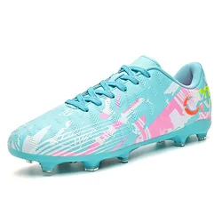 Men's Ultra - Light Anti - Slip Professional Football Training Shoes - 45 (FG Blue)