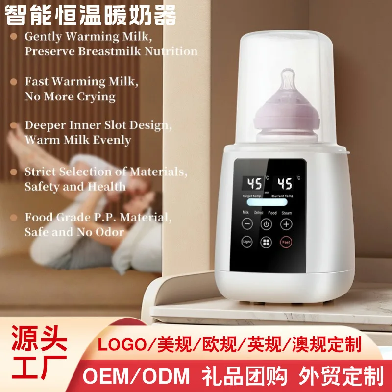 Bottle warmer Babyflessenwarmer en sterilisator 6-in-1 multifunctionele moedermelkverwarmer nauwkeurige temperatuurregeling Babyflessenverwarm