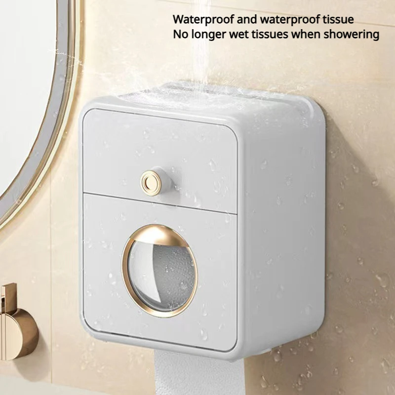 Toilet Paper Holder Wet Tissue Storage Box Tissue Storage Box Tissue Box Tissue Dispenser Toilet Paper Holder Waterproof Tissue Storage Box Wall Mount Toilet Roll Organizer Bathroom Accessories Sets