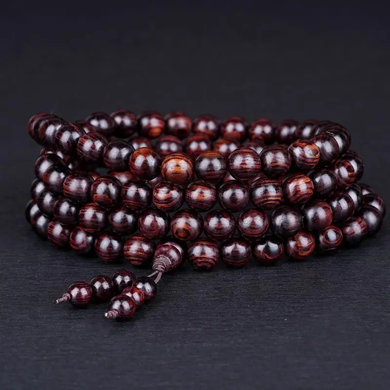 15/18/20mm Natural Scented Rosewood Bracelet Old Materials Buddha Meditation Buddha Beads 108 PCs Wooden Bracelet Beads
