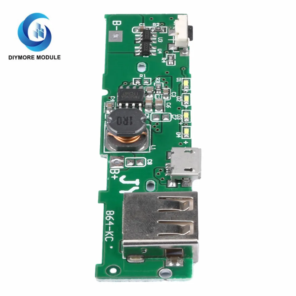 Battery Charger Module DC 5V 2A USB Power Bank Charge Module 18650 Battery Li-ion Lithium Cells Pack Charging PCB Circuit Board For Xiaomi Huawei