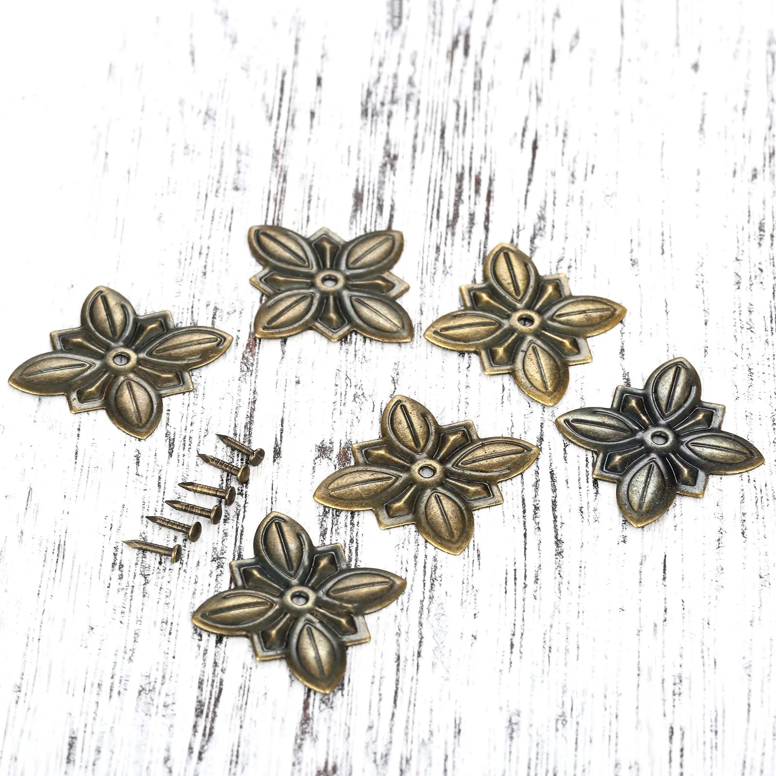 Vintage Upholstery Nails 30*27mm Antique bronze Jewelry Gift Box Door Sofa Decorative Tack Stud Pushpin Doornail 50pcs