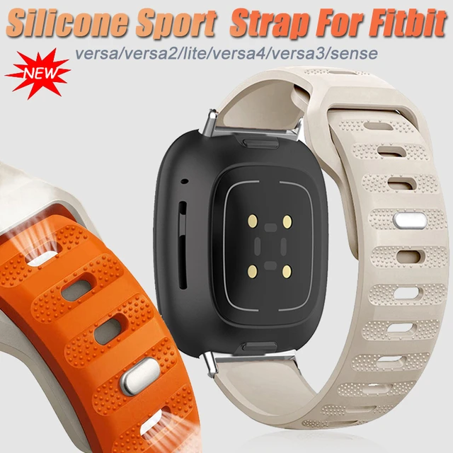 Watch Strap For Fitbit Versa 4 Band Sport Silicone Bracelet Wristband For Correa  Fitbit Versa 4 Bands Fitbit Sense Accessories - Watchbands - AliExpress