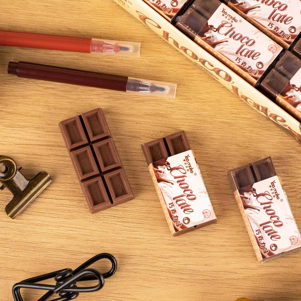 Kids Students Cool Prizes Stationery Cute Kawaii Creative Rubber School Supplies Novelty Lovely Chocolate Eraser pencil eraser