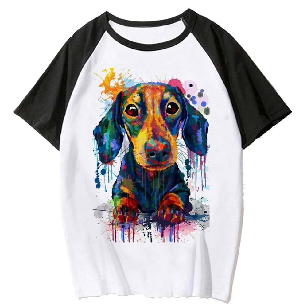 

Женская футболка в стиле «такса», с рисунком