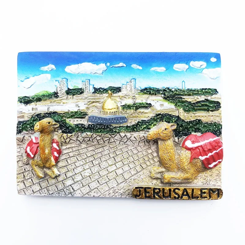 Wedaredai – Calamita Frigorifero 3D Gerusalemme Israele, Souvenir Da Viaggio In Resina, 10x4 Cm
