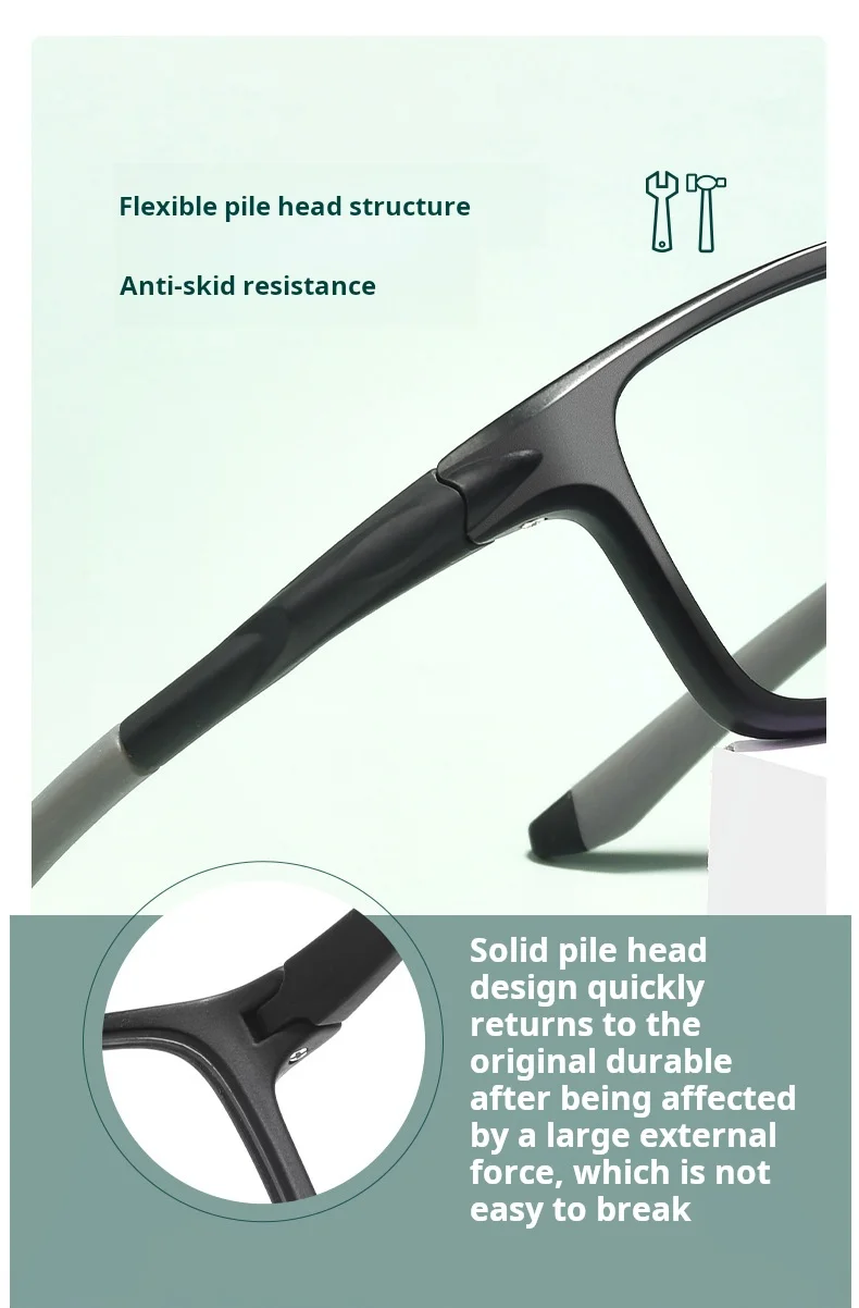 YIMARUILI Mode Sport Radfahren Gläser für Männer und Frauen TR90 Kleine Größe Quadratische Optische Brillen Rahmen 9102ZM – Detail 7