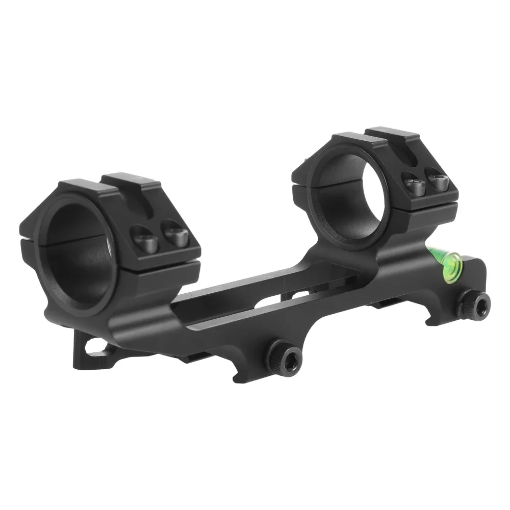 Quick Release One Piece Picatinny Scope Mount 25.4mm/30mm Riflescope Rings Bubble Level 20mm Rails