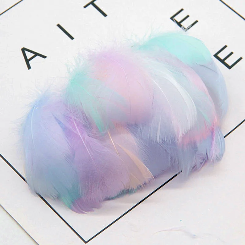 천연 백조 깃털, 4-7cm, 1-2 인치, 소형 플로팅 깃털, 거위 깃털, 화려한 깃털, 장식 공예, 100 개