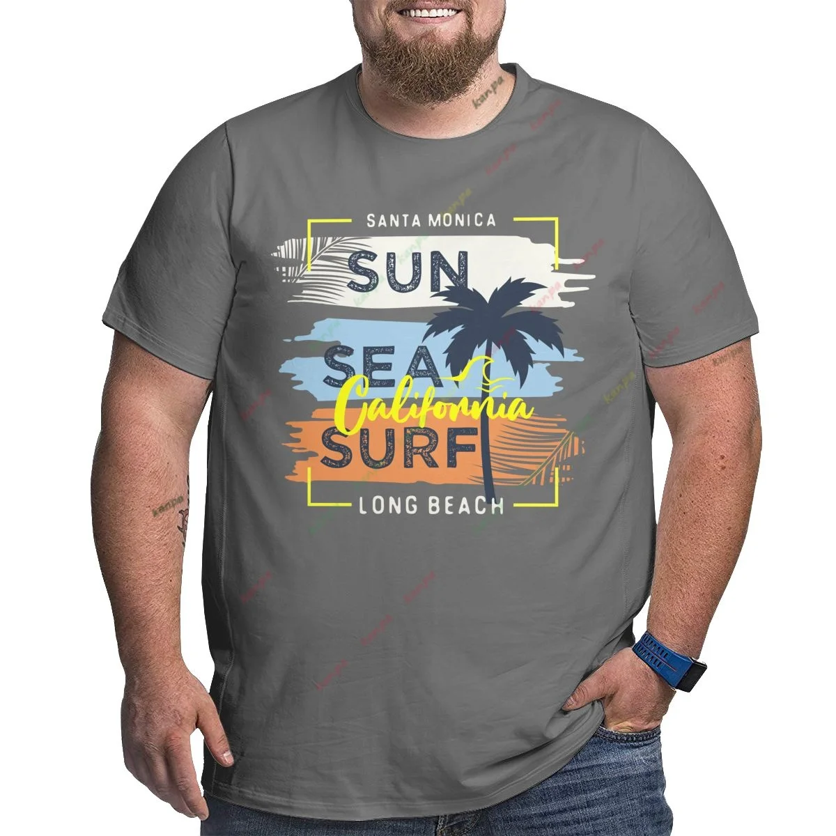 

T-shirts Men coconut tree Print pattern Summer Cotton Men's T-shirts Casual Harajuku Oversized Male Clothing Tees Sweatshirt 6XL