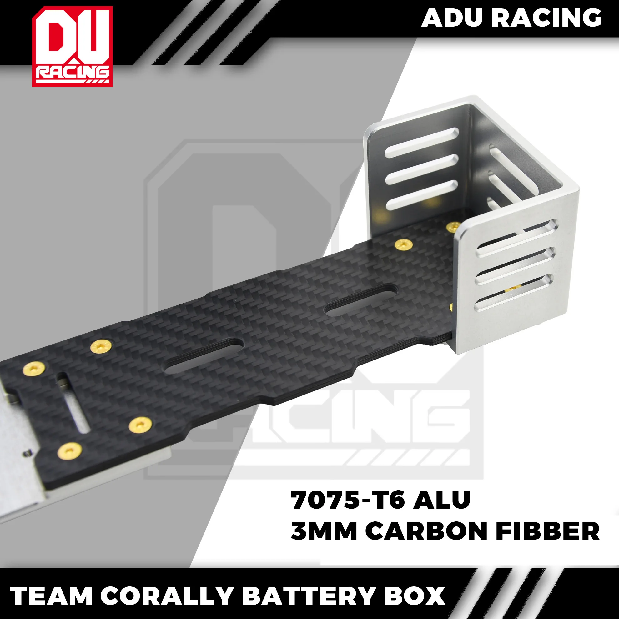 RC Car Parts ADU RACING BATTERY BOX AND ESC PLATE V2.0 7075-T6 ALU for TEAM CORALLY ALL RTR CARS