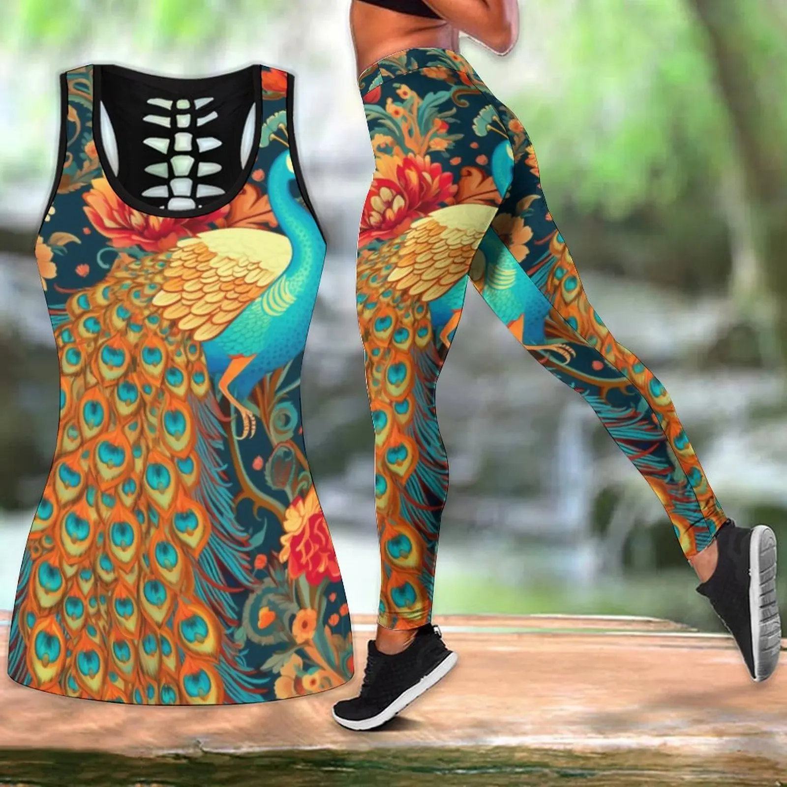 

Женский летний модный спортивный жилет с принтом Красного павлина для отдыха