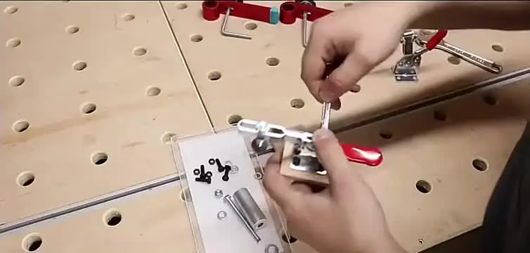 Quick Release Clamp GH-201-B, Pack Of 4 Horizontal Toggle Clamp, 90kg Capacity Clamp Quick Release Tool For Woodworking, Welding, Machinery, Handmade Product