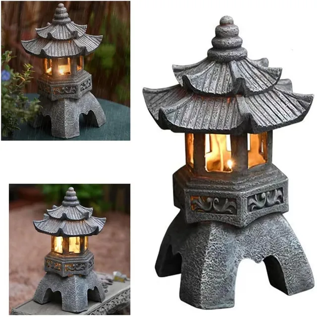 VP Home Pagoda Garden Statues Outdoor, Solar Powered Philippines | Ubuy