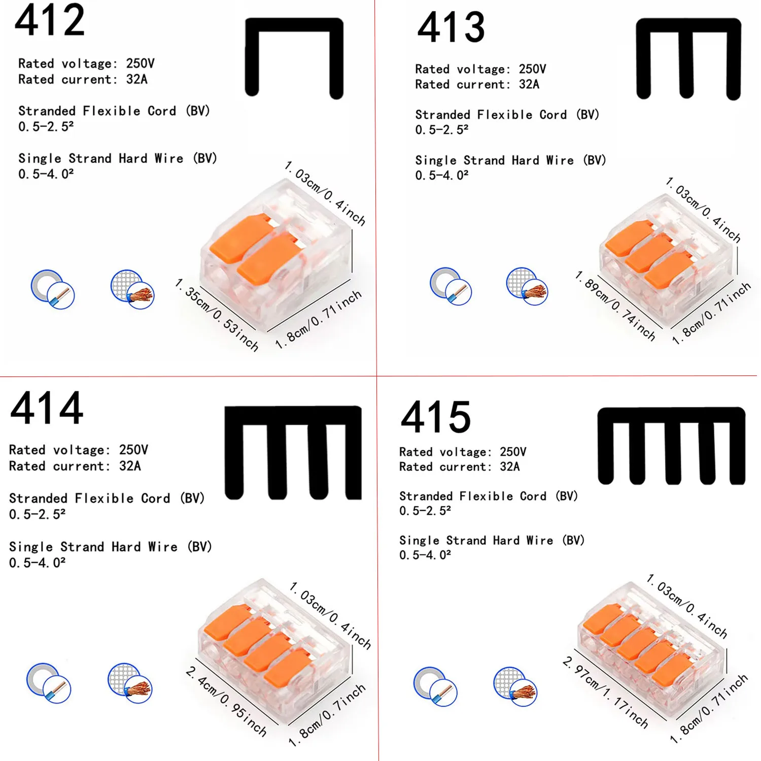Electrical Quick Connectors Kit, DIY Cable Connection Tool with Multi-Port Options (28-12 Awg)
