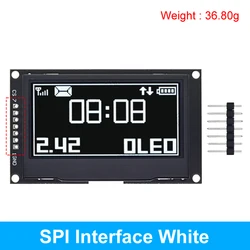 2.42-Inch OLED HD Display Module with SPI/IIC Interface (2.42 SPI White)