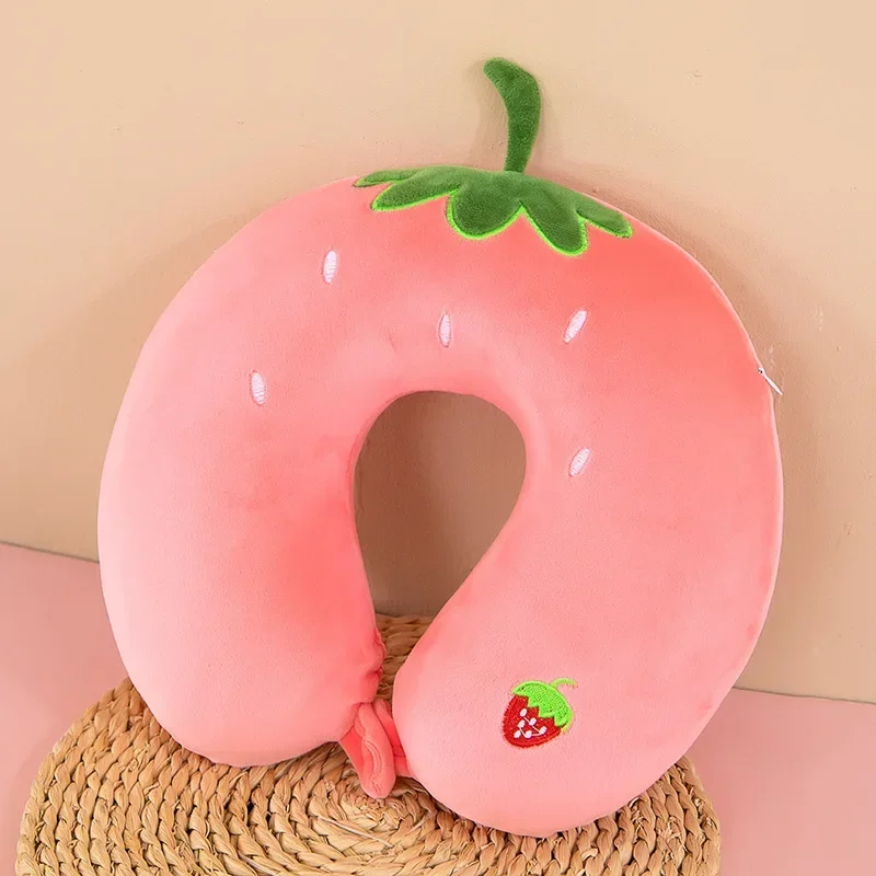 Travel Pillow Cartoon Animal Neck Support 28x30cm Memory Foam Neck Pillow U-Shaped Elasticity Travel Pillow Kids Portable Txt 6