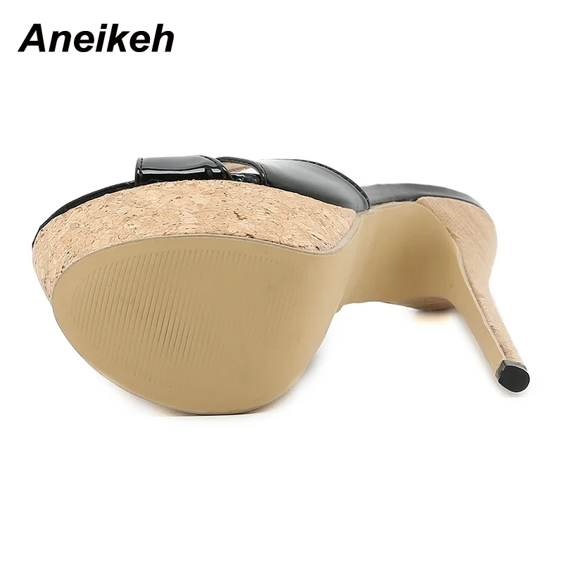 Summer Extreme Mules High Heels Women's Platform Sandals Shoes Ladies Slippers Slingback Peep-toe Slides Sandalias women slingback sandals women wedge sandals women high heels shoes