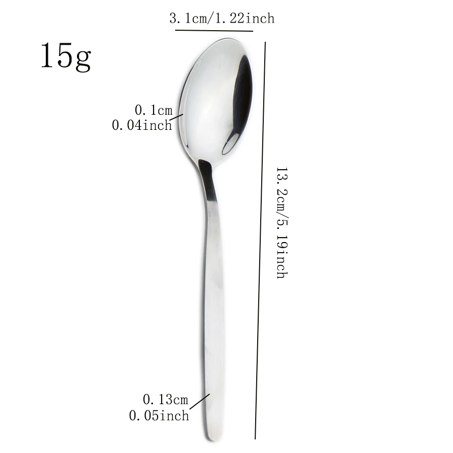 Picnic cutlery set western style cutlery set camping cutlery set stainless steel cutlery set cutlery set 12 high-grade stainless steel dessert spoon cutlery set mirror polished cutlery set portable salad dessert spoon