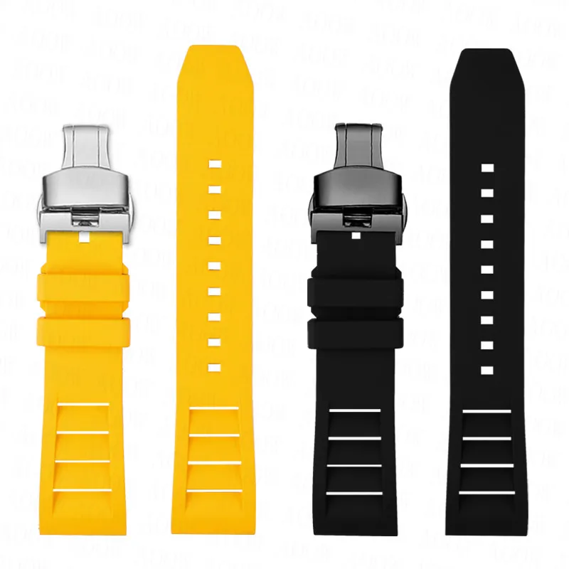 Fkm Fluoro Cinturino In Gomma Per Swatch X Blancpain Fifty Fathoms Uomo Donna Diving Quick Release Five Oceans Watch Band Bracciale 22Mm