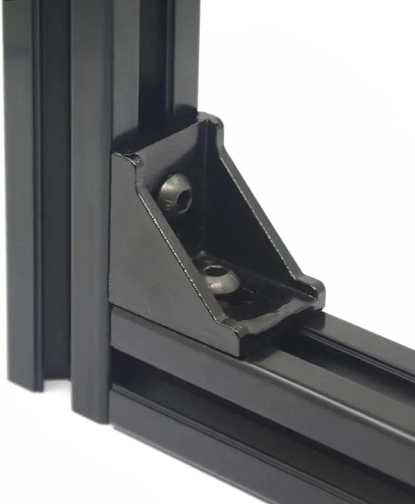 4040 Inside Corner Bracket Gusset for 4040 Aluminum Extrusion Profile 40x40x35mm with Slot 8mm,Black Tone Multiple combinations