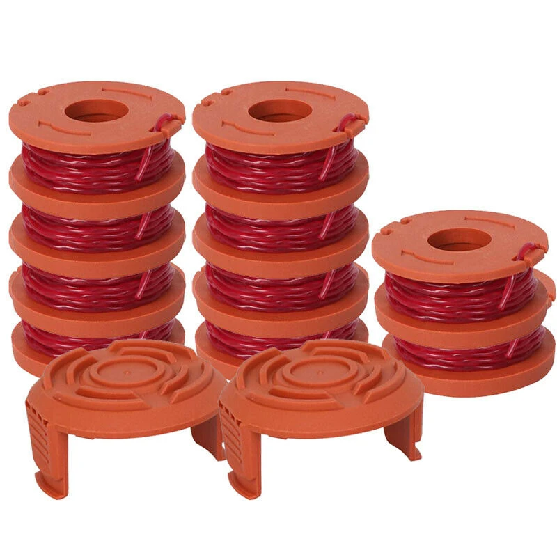 12 Pz/Set Corda Grass String Trimmer Spool Wire Line Parts Strong Cap Cover Worx Landroid Wheel Coil Outdoor Per Worx Wa0010
