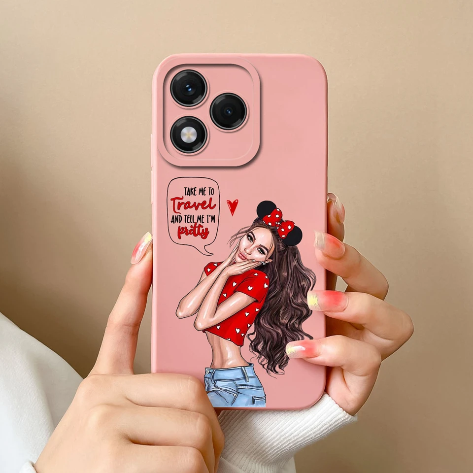 Purple Butterfly Girl Shockproof Silicone Soft Back Cover Case