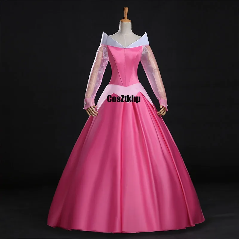 

Movie adult women halloween party S-XL pink princess aurora sleeping beauty cosplay Costume dress adult role-palying tailor made