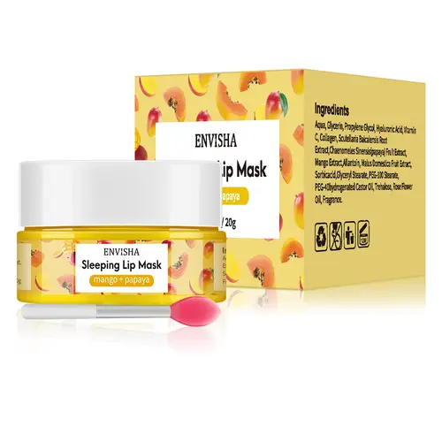 ENVISHA Mango Lip Sleep Mask Night Sleeping Maintenance Moisturizing Fade Lip Lines Nourishing Lip Balm Skin Care Beauty Health - Image 6