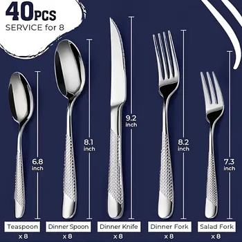 40-Piece Stainless Steel Flatware Set 1