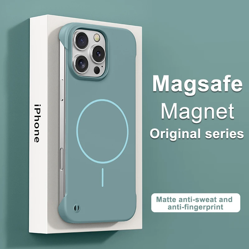 Ultra Slim Frameless Magnetic Wireless Charger-Compatible Phone Case