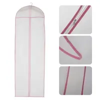 Waterproof Zip Bag Garment Storage Ballgown Protector Non-woven fabric Dress Dust Cover Long Garment Bag Storage Bag 2