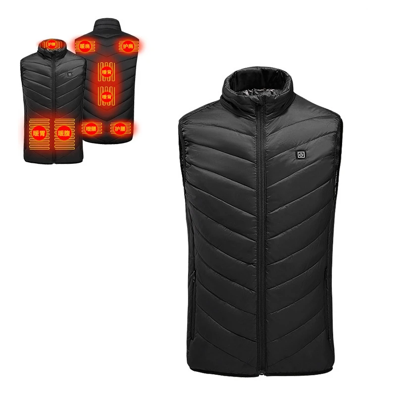USB Heated Jacket Vest Winter Warm Hiking Outdoor Sports Men